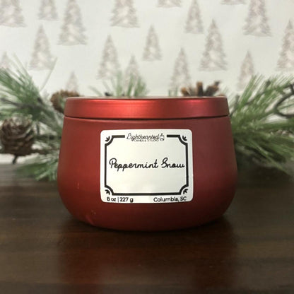 Peppermint Snow Candle