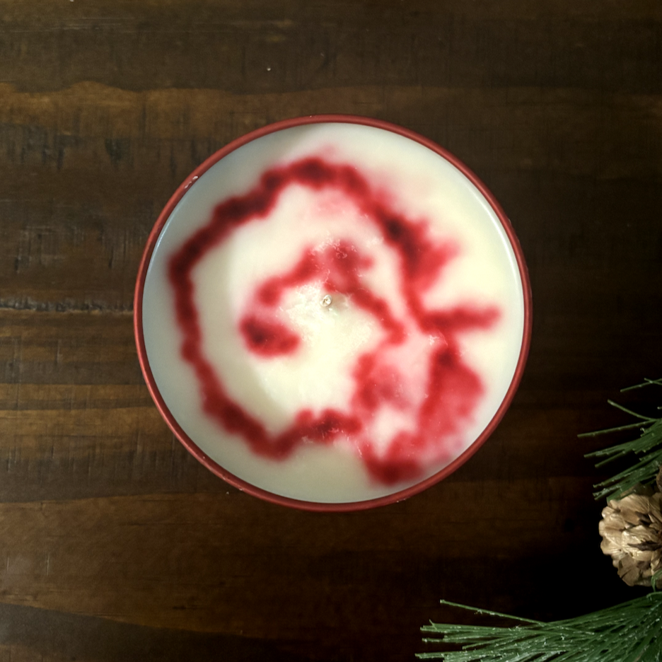 Peppermint Snow Candle